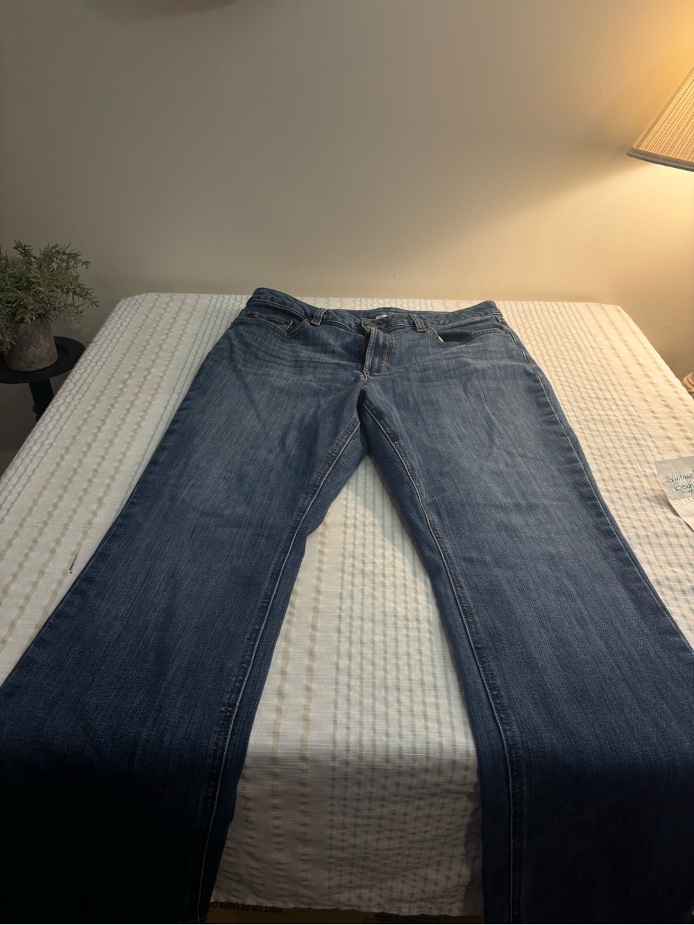L.L. Bean Women's Straight-Leg Jeans in Dark Blue Wash